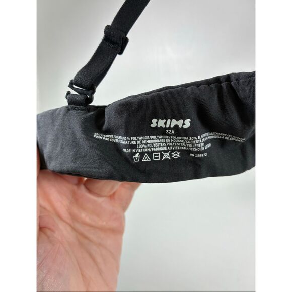 SKIMS NWOT Unlined Demi Bra in Onyx Size 32A - Picture 6 of 6